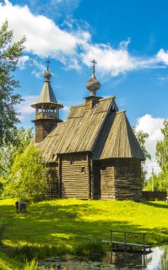 Wooden architecture, church Merciful Savior clipart