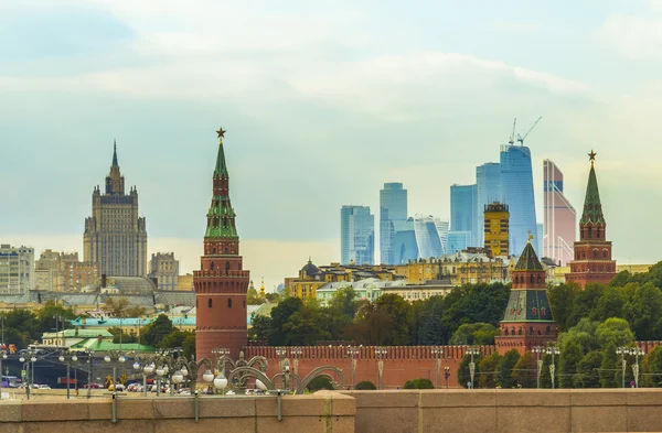Panorama över staden Moskva Stockfoto