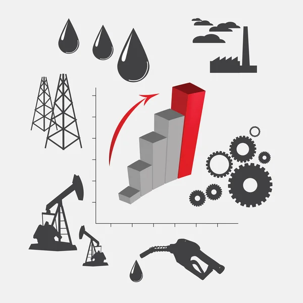 Petroleum industry — Stock Vector