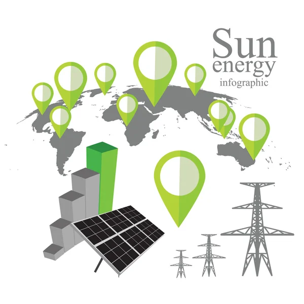 Energii słonecznej — Wektor stockowy