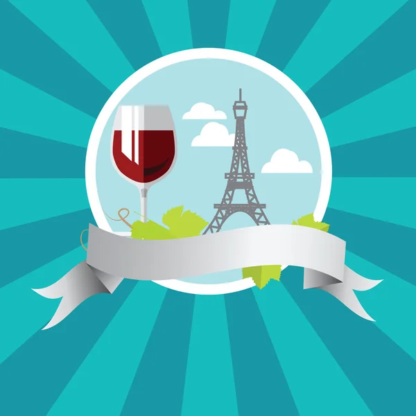 Francouzská vína — Stockový vektor