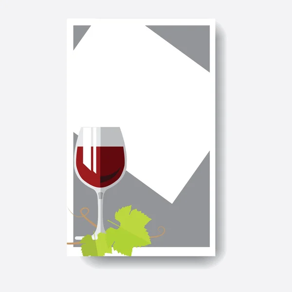 Tarjeta de vino — Vector de stock