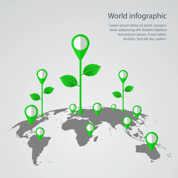 Verdens infografik – Stock-vektor