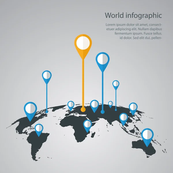Dünya Infographic — Stok Vektör