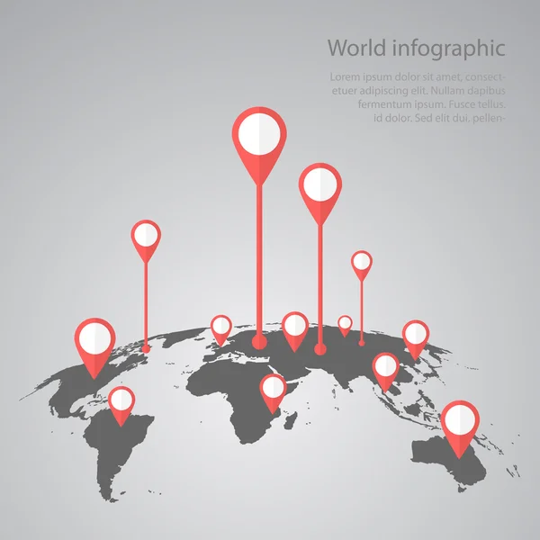 Welt-Infografik — Stockvektor
