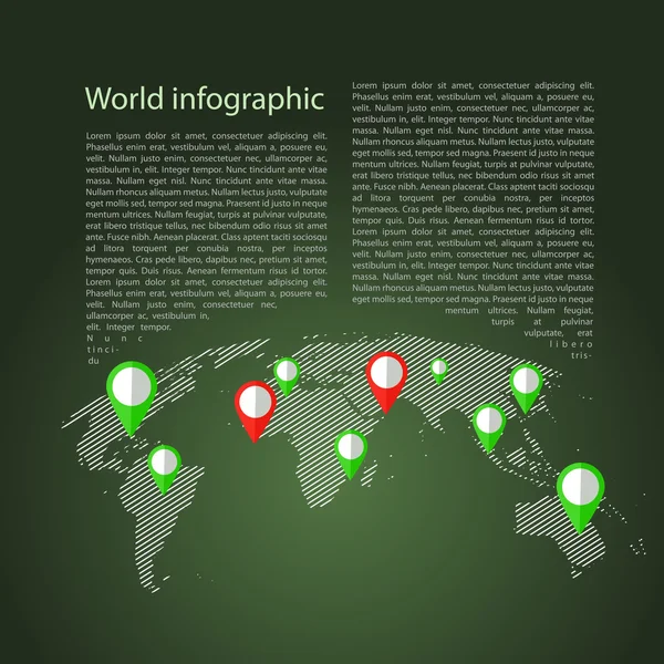 Carte du monde — Image vectorielle