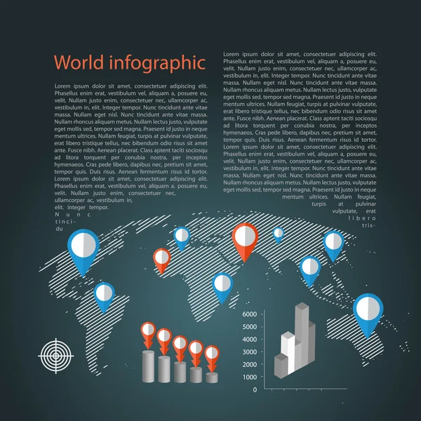 Világ infographic — Stock Vector