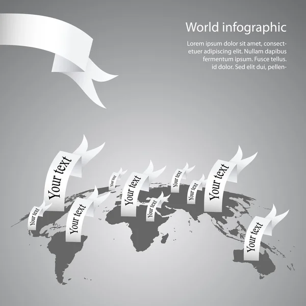 Infographie mondiale — Image vectorielle