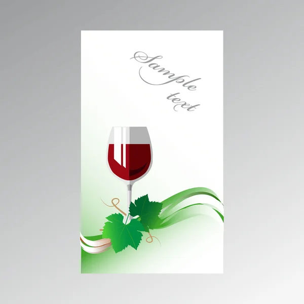 Tarjeta de vino — Vector de stock