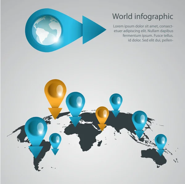 Dünya Infographic — Stok Vektör