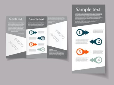 Grafik sanat vektör çizim kağıt broşürü