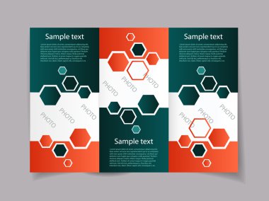 Grafik sanat vektör çizim kağıt broşürü