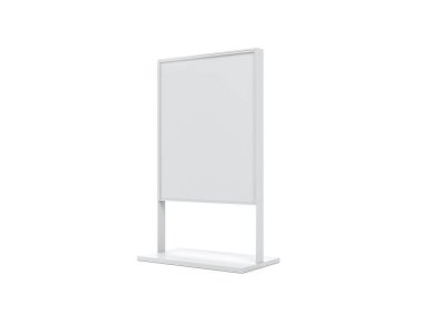 Boş Reklam standı modeli beyaz, 3D görüntüleme