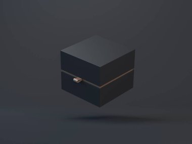 Koyu arkaplanda Kara Hediye Paketi Yapılandırması