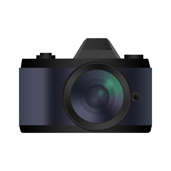 Ретро-камера. Фильм без зеркала. Изолированные на белом
