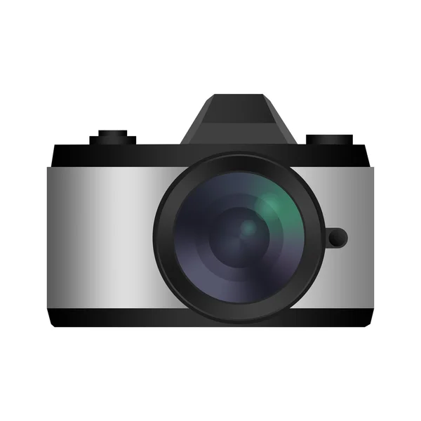 Retro keek camera-icoontje. Film, mirrorless. Geïsoleerd op wit. — Stockfoto