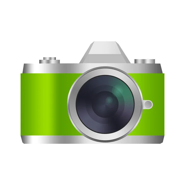 Retro keek camera-icoontje. Film, mirrorless. Geïsoleerd op wit. — Stockfoto