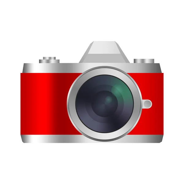 Retro keek camera-icoontje. Film, mirrorless. Geïsoleerd op wit. — Stockfoto