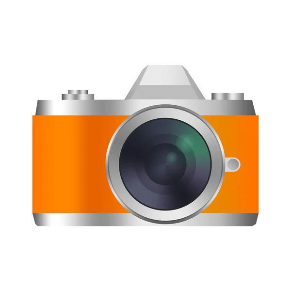 Retro looked camera icon. Film, mirrorless. Isolated on white. — Stock Photo, Image