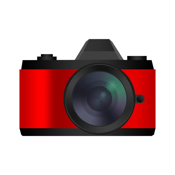 Retro aussehende Kamera-Ikone. Film, spiegellos. isoliert auf weiß. — Stockfoto