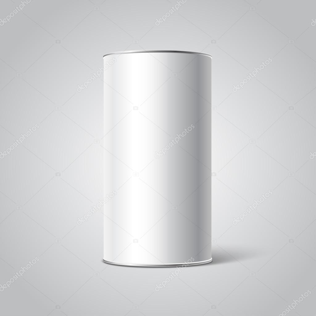 Download Mockup of White Blank Tincan packaging. Tea, coffee, dry ...