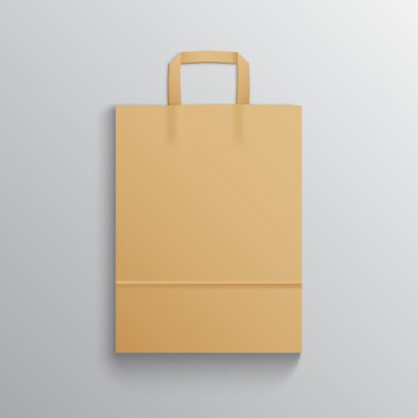 Boş kahverengi kağıt torba için marka sahte