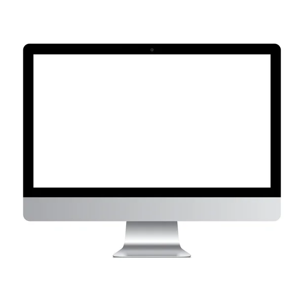 Bilgisayar monitörü Pc, sahte ile üzerine beyaz izole göstermek