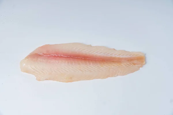 Čerstvé Filet Dory Bílém Pozadí — Stock fotografie