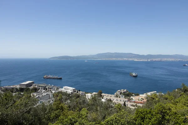Straits av Gibraltar och kommersiell sjöfart — Stockfoto