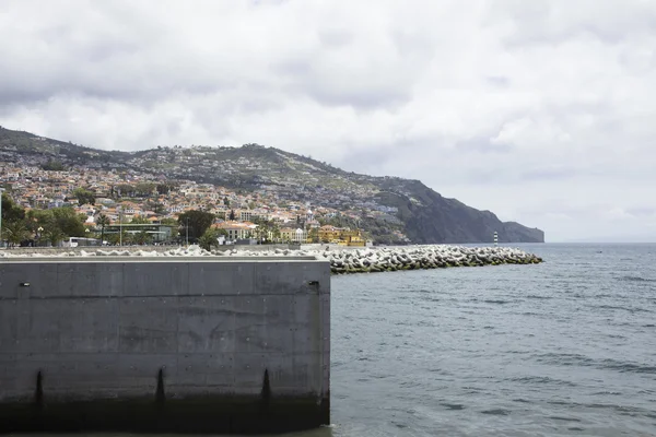 Konkreta havet försvar Madeira — Stockfoto