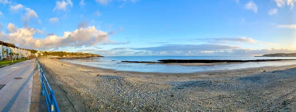 Sandstrand Panorama Bei Ebbe Douglas Isle Man — Stockfoto