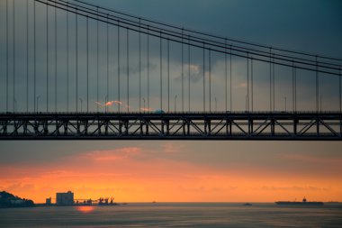 Tagus Nehri Lizbon ve köprü