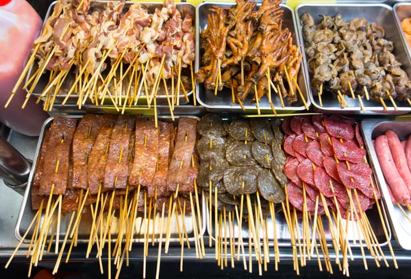 Exotic Asian food on a roadside stall — Stock Image Exotic Asian food on a roadside stall Stock Picture
