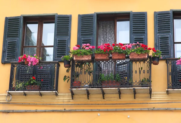 Mediterranean balconies and flower boxes