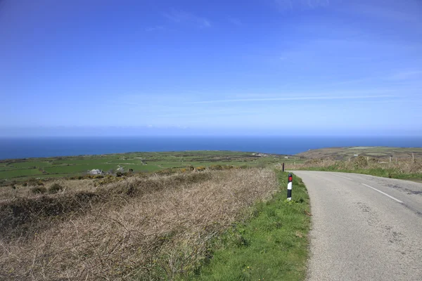 Coastal road Cornwall England — Stock Photo, Image