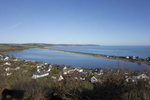 Slapton Sands and lake — Stock Photo, Image