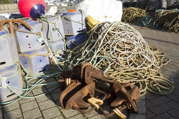 螃蟹和龙虾锅绳和锚点 — 图库照片