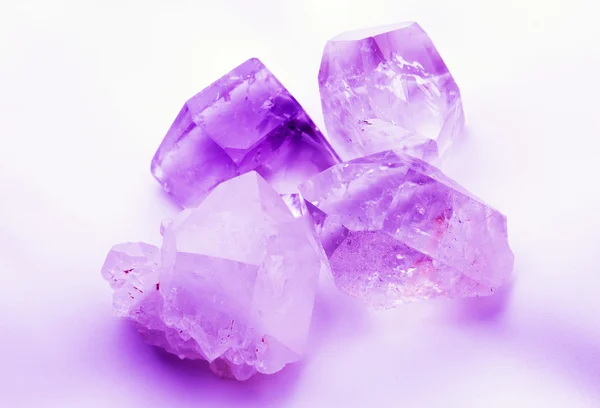 Amethyst purple ice quartz crystals — Stock Photo, Image