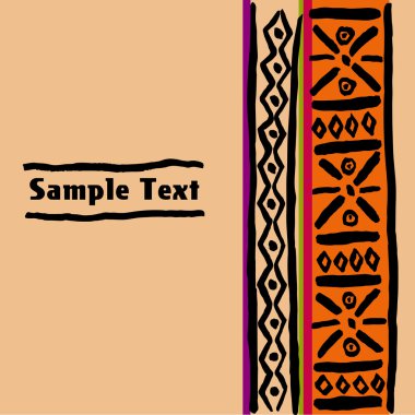 Etnik süs metin afiş