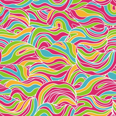 Dikişsiz renkli dalgalı soyut desen