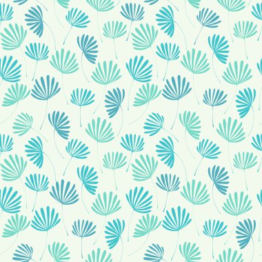 Dekoratif mavi yaprak sorunsuz doku