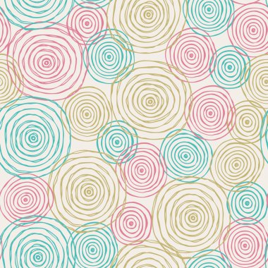 Daireler ile sorunsuz doku doodle