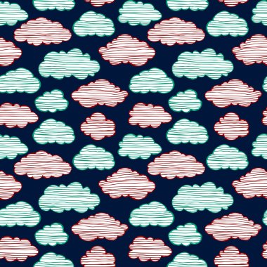 Çocukça doğrusal seamless modeli ile bulutlar
