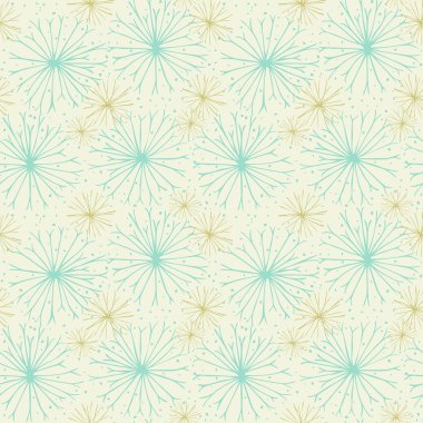 Dikişsiz doodle çiçek desenli