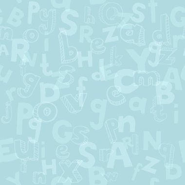 Desen karalama ile çizilen harf el