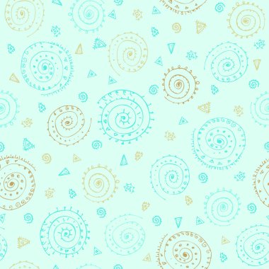 Etnik doodle sarmal seamless modeli