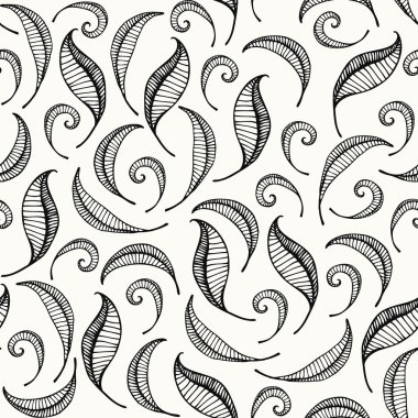 Kıvırcık yaprakları ile sorunsuz doku