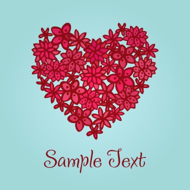 Örnek metin ile romantik tebrik kartı
