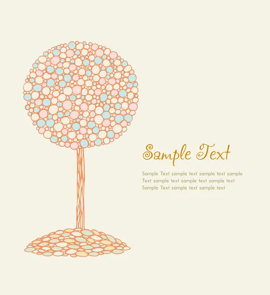 Decorative tree image — Stock Vector