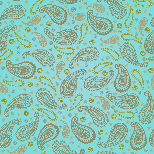 Decorative seamless pattern with paisley — Stock Vector